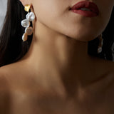 Elysia Petal Pearl Earrings